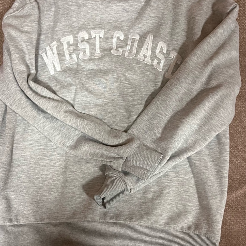 Francesca's Collections Light Gray Sweatshirt